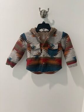 Olive + Scout Aztec Print Hooded Jacket